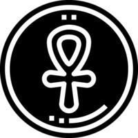 An egyptian symbol in a black circle vector