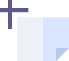 A cross and a square with a blue background vector