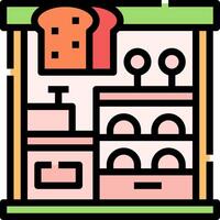 A bakery icon with a bread box vector