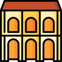 A building with arches and windows vector