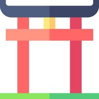 A tori gate with a colorful background vector