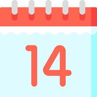 A calendar with the number 14 on it vector