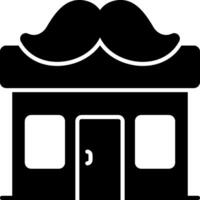 A black and white mustache icon on a white background vector