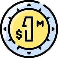 A dollar sign on a coin with a dollar sign vector