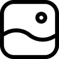 A black and white square with a wave on it vector