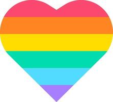 A rainbow heart with a white background vector