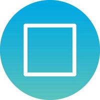 A square icon on a blue circle vector
