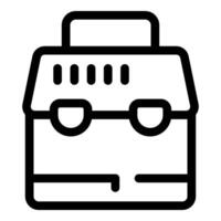 Lunch box icon representing food storage container vector