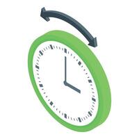 Clock changing time showing deadline and schedule vector