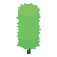 Green tree growing in rectangular shape vector
