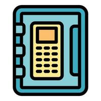 Electronic organiser combining diary and calculator functions vector