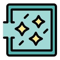 Clean and shiny window glass sparkling icon vector outline