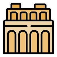 Colosseum building representing ancient rome architecture vector