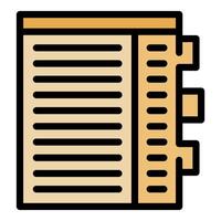 Notebook with bookmarks is showing taking notes concept vector