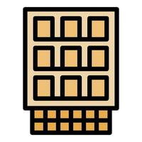 Modern building facade with windows forming regular pattern vector