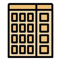 Multi storey building facade with many windows representing modern architecture vector