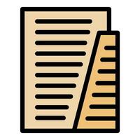 Architectural project with paper and ruler being used for technical drawing vector