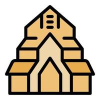 Cardboard boxes forming growing arrow chart pointing upwards vector
