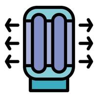 Water filter cartridge being cleaned with reverse osmosis system vector