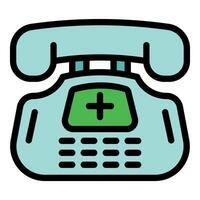 Medical emergency hotline icon showing calling for help and assistance vector