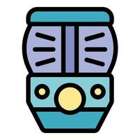 Modern double boiler machine for melting chocolate and cooking icon vector