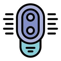 Motion sensor detecting presence icon with two lenses vector