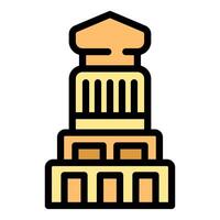 Ancient greek building with columns structure standing tall vector