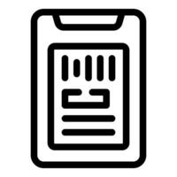 Smartphone showing bar chart and statistics data icon vector