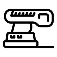 Electric iron with temperature control showing steaming function icon lineart icon vector