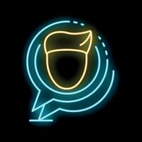 Neon speech bubble showing an acorn for ideas and innovation vector