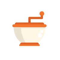 Manual coffee grinder with handle making fresh coffee beans vector