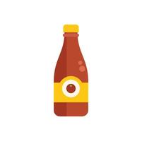 Glass bottle containing sparkling cranberry juice with yellow label vector