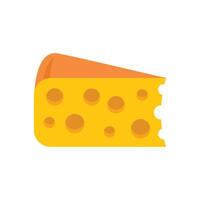 Triangular piece of yellow cheese with holes being bitten vector