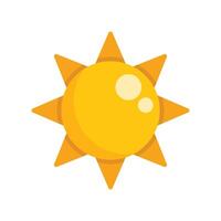 Bright yellow sun shining with eight triangular rays vector