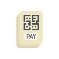 Stack of cards showing qr code for contactless payment vector