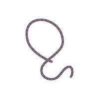 Gray rope forming lasso loop on white background vector