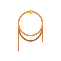 Dreamcatcher with feathers hanging on white background vector