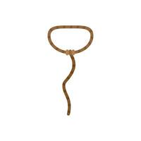 Lasso is making a loop on white background vector