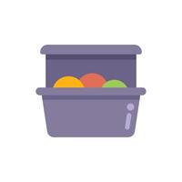 Lunchbox open showing fruit inside for healthy eating habits vector