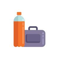 Lunchbox with soda bottle for school or office lunch break vector