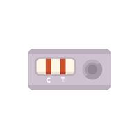 Positive rapid antigen test showing two red lines for covid 19 detection vector