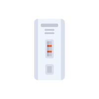 Positive result rapid antigen test showing two red lines for covid 19 vector