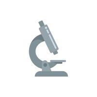 Grey microscope standing on a white background vector