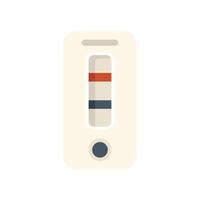 Positive result rapid antigen test showing two lines for covid 19 vector
