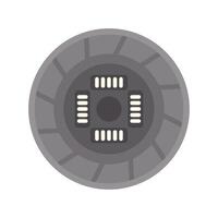 Modern car clutch disc with friction lining replacing part vector