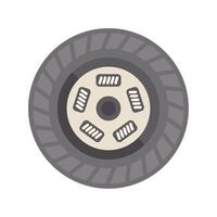 Car tire with rim showing lug nuts on white background vector