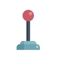 Arcade joystick with red ball for gaming control vector