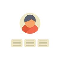 Male avatar choosing from multiple options of menu buttons vector