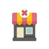 Shop closing down showing end of small business vector
