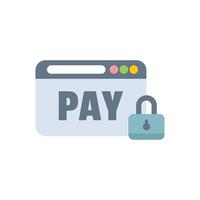 Online payment security system showing secure transaction vector